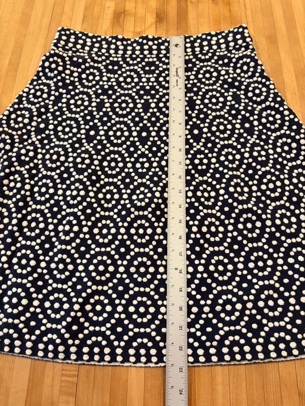 Boden Blue White Polka Dot A-Line Skirt Pull On Classic Preppy - Picture 6 of 6